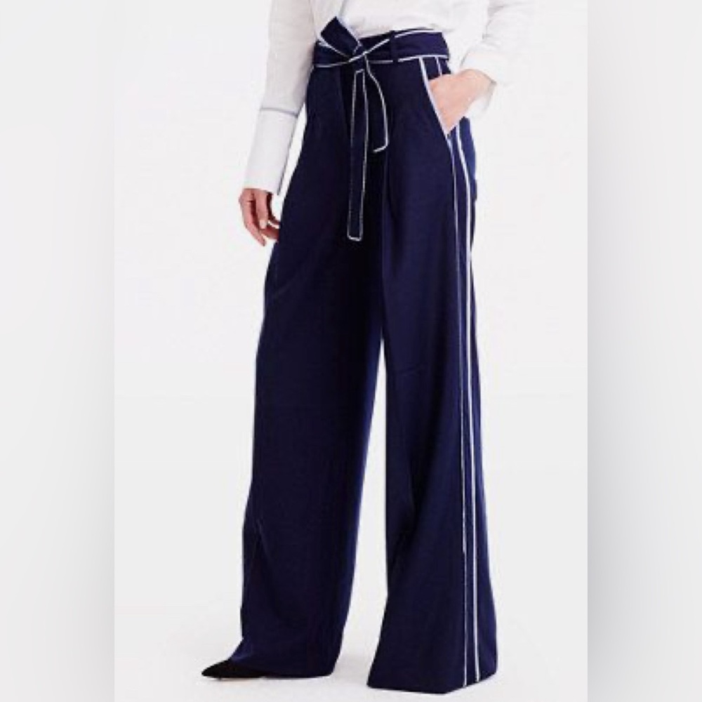 JCrew Netaporter wide leg pant
